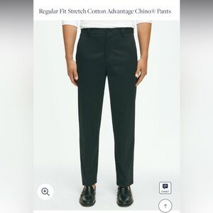 Brooks Brothers Regular Fit Stretch Cotton Advantage Chino Pants – Black 34x32